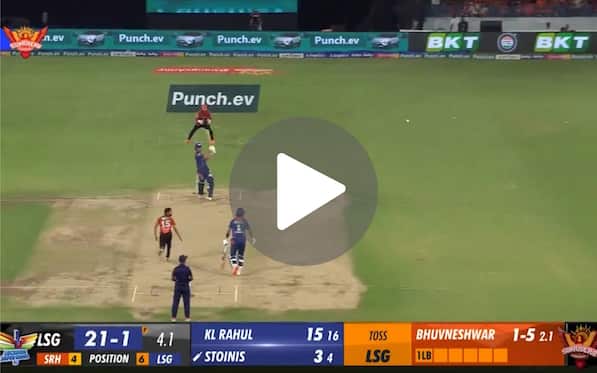 [Watch] Marcus Stoinis Toppled By Bhuvneshwar As LSG Rocked Early By SRH